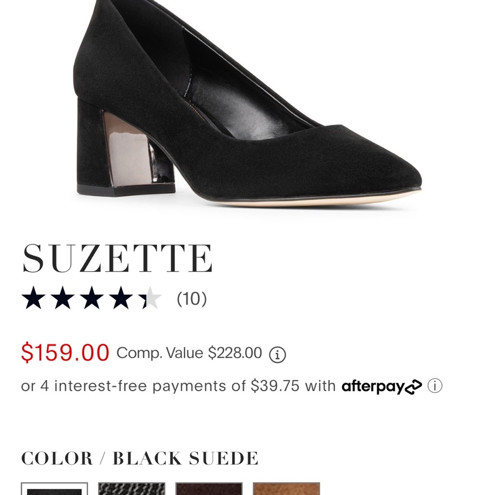 Donald Pliner Suzette Black Block Heel Pumps